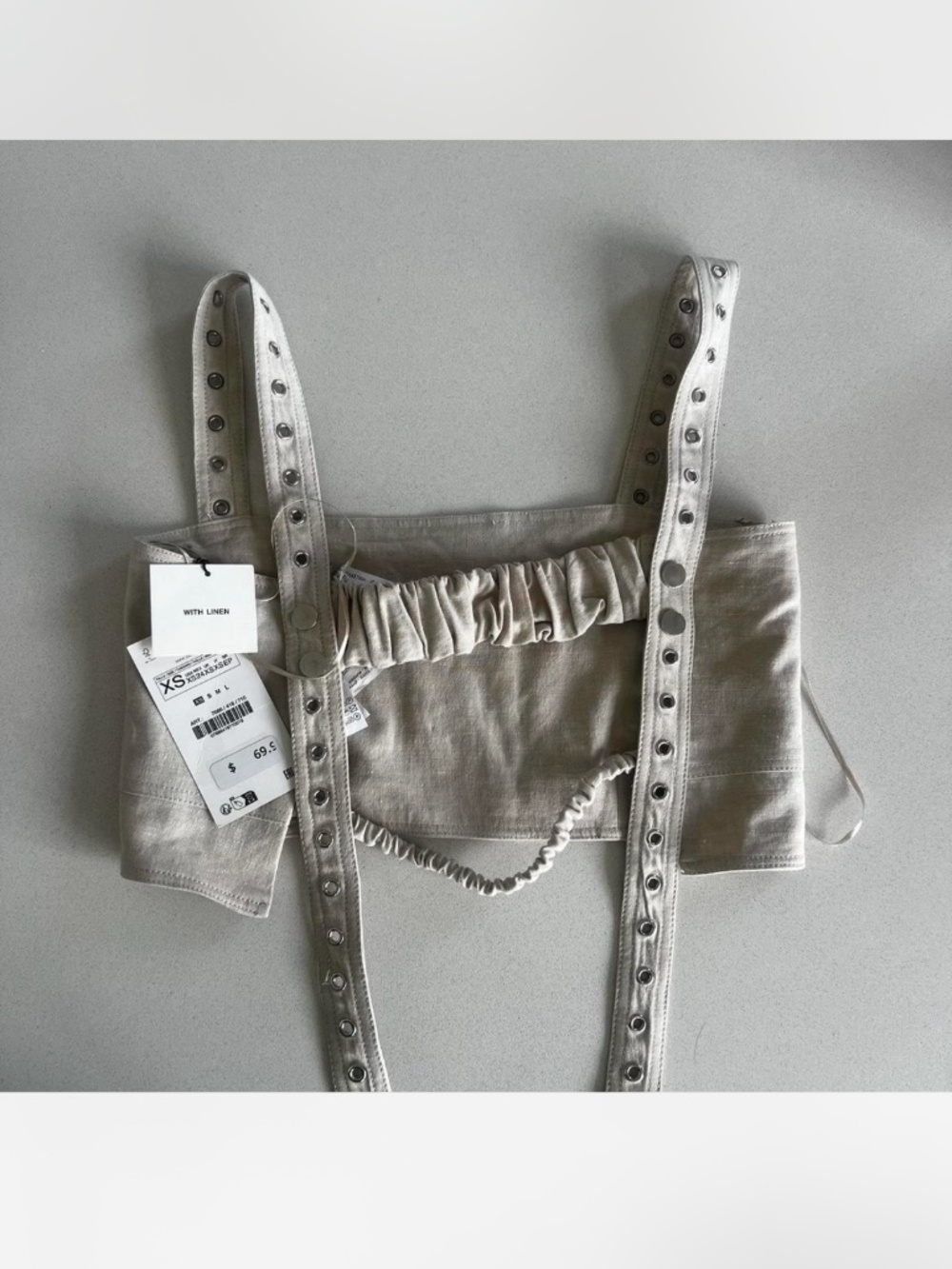 Zara linen backless top
